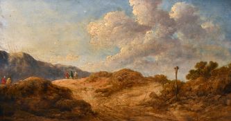 19th century school, landscape of Crossborough Common, oil on canvas, inscribed verso, 11.5
