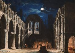 'G.W's TRANSPARENCIES HOLYROOD CHAPEL' Published by Reeves & Sons, Cheapside, Print, inscribed, 5.5