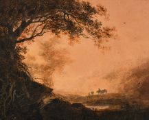 British School (Late 18th / early 19th century) watercolour, indistinct inscriptions verso, 7.5