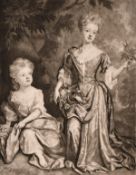 J. Smith after Kneller, two mezzotint prints, the first of Mary II as Queen and the second of the