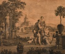 T. Major after Franz de Paula Ferg, a set of four 18th century engravings of the four seasons,