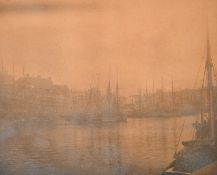 Two 19th century Albumen prints of harbour scenes, the first 9.25