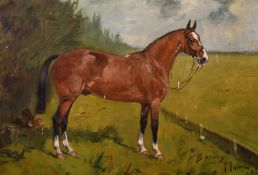 George Paice (1854-1925) British, 'Barney', 'Golden Silence' and 'Sybarite', 3 oil studies of