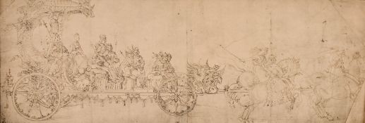 A print of an old master drawing, with blindstamp, 7.75