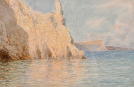 John White (1851-1933) British, A rocky Devon coastal scene, watercolour, signed, 7