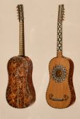 A set of three prints of stringed instruments, from the publication 'Musical Instruments,