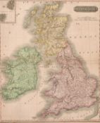A map of the British Isles, from Thomson's new general Atlas, circa 1815, hand-coloured, 24