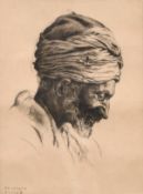 Francois De Herain (1877-1962) French, head and shoulders study in profile of a North African