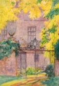 Attributed to William Giles (1872-1939) British, A study of a country house seen through colourful