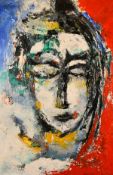Carenza (20th century) 'Kali', a head study, signed and dated '71' verso, oil on board, 24