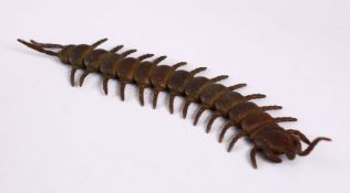 A JAPANESE BRONZE FIGURE OF A CENTIPEDE, 15.5Ccm