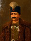 JAFAR, CIRCA 1875, PERSIAN, A PORTRAIT OF NASER AL-DIN SHAH QAJAR (1831-1896), signed and dated AH