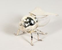 A PLATED BEE HONEY POT