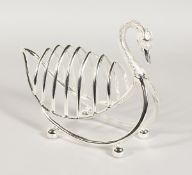 A PLATED SWAN SIX DIVISION TOAST RACK