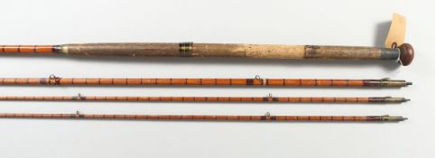 A HARDY BROS. LTD. TWO PIECE SPLIT CANE FLY ROD (AF), together with a Farlow four piece rod. (2)