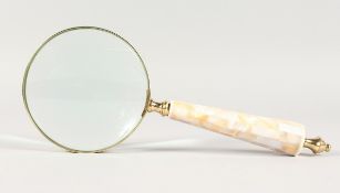A MOTHER OF PEARL HANDLE MAGNIFYING