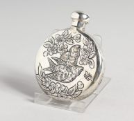 AN 800 WHITE METAL KATE GREENAWAY PERFUME BOTTLE