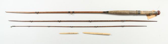 C. PLAYER & CO., A THREE PIECE TROUT ROD with original cloth case