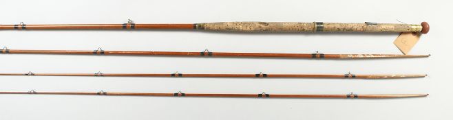 C.PLAYER & CON. A THREE PIECE TROUT ROD with original cloth case.