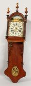 A GOOD DUTCH OAK CASED FRIESLAND HANGING WALL CLOCK with painted face. 4ft 8ins long.