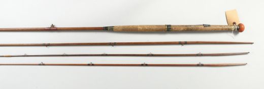 C. PLAYER & CO., A FOUR PIECE SALMON ROD with original cloth