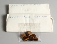 TWO BAGS OF TIGER'S EYE.