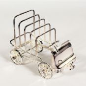 A SILVER PLATED CLASSIC CAR TOAST RACK
