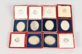 ROYAL DUBLIN SOCIETY SIX SILVER MEDALLIONS , Lt. Col. H.M.Llewellyn.