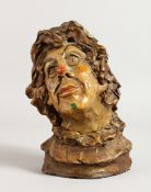 BABBY KAY (MARY KAY). AN APPLIED BRONZE CLOWN. Signed. 9ins high.
