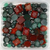 A BOX OF INTAGLIO STONES
