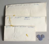 THREE BAGS OF BLUE AGATE.