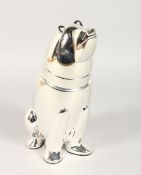 A PLATED POLAR BEAR COCKTAIL SHAKER 10ins high,