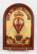GEORGE BLUNTS BALLOON FLIGHT PLAQUE, 24 in. X 16 in.