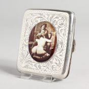 AN ENGINED TURNED SILVER MASONIC CIGARETTE CASE The Artist, Birmingham 1928.