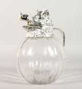A PLATE AND GLASS BOAR LEMONADE JUG