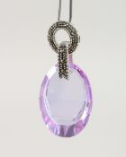 AN AMETHYST AND MARCASITE PENDANT