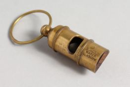 A BRASS REPLICA OF A TITANIC WHISTLE