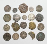 A SMALL COLLECTION OF EARLY MAUNDY AND OTHER COINS (20)