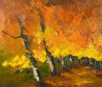 Pierre de Maeyer (20th century) Belgian, An autumnal forest scene, oil on canvas, signed, 19.75