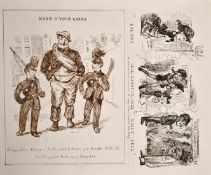 A collection of storyboard illustrations for 'Punch' magazine, Pen & ink, variously inscribed, 9