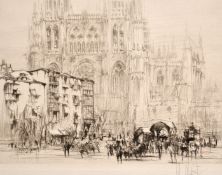 William Walcot (1874-1943) British, 'Burgos Cathedral', drypoint etching on paper, signed in pencil,