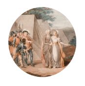 'Lear And Cordelia', stipple engraving, inscribed, 12