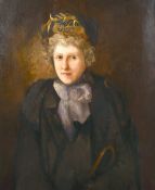 19th century, A half-length portrait of a lady, oil on canvas, 30