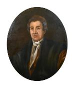 19th century, A half-length portrait of a gentleman, oil on canvas, 30