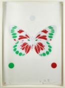Damien Hirst (b.1965) British, Metallic Butterfly, framed print, signed in pencil and inscribed 'For