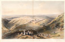 J. C. Armytage after W. H. Bartlett, 'Modern Jerusalem' a colour print, 9.5