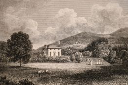 A collection of 19th century engravings including 'Edinburgh, From The Calton Hill' and 'Friars