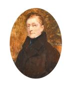 G.E.T. circa 1895, A head and shoulders pencil study of a gentleman, pencil, 9.5