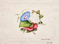 Susannah Shaw, A study of a floral arrangement, watercolour, signed and dated 'Feb 1866', mounted