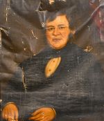 19th century English school, A pair of portraits of a Lady and a Gentleman, oil on canvas, each